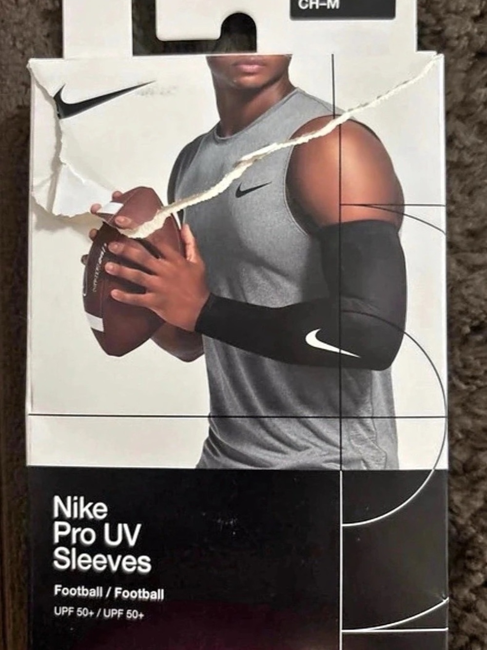 Nike Pro UV Sleeves Football Sleeves Black Size S-M NWT